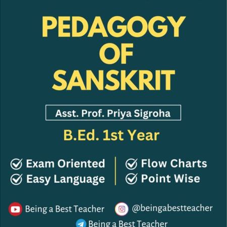 Pedagogy of Sanskrit Important Questions with Answers PDF