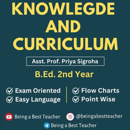 Knowledge and Curriculum Important Questions with Answers PDF (English Medium)