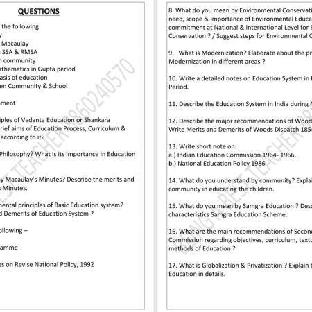 CBLU India and Education Important Questions with Answers PDF (English Medium) - Image 2