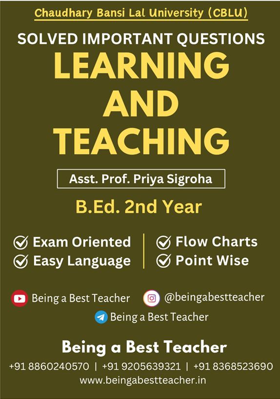 CBLU Learning and Teaching Questions with Answers PDF (English Medium)