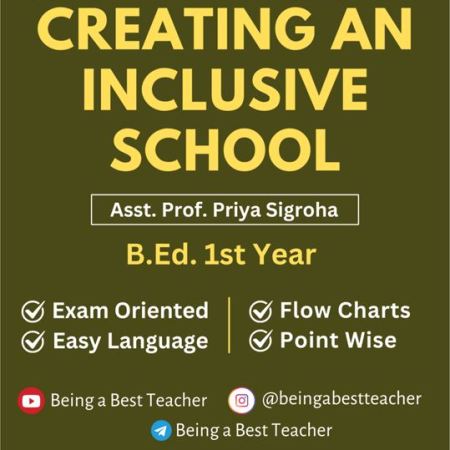 CBLU Creating an Inclusive School Important Questions with Answers PDF (English Medium)