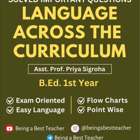 CBLU Language Across the Curriculum Important Questions with Answers PDF (English Medium) - Image 1