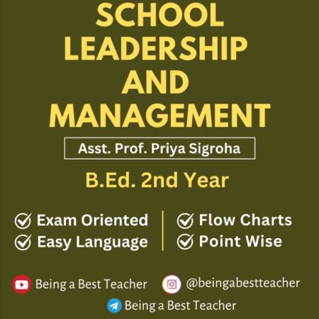 CBLU School Leadership and Management Important Questions with Answers PDF (English Medium)