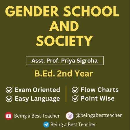 CBLU Gender School and Society Important Questions with Answers PDF (Hindi Medium)