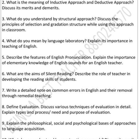 CBLU Pedagogy of English Important Questions with Answers PDF - Image 2