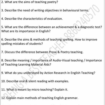 RMLAU Method of Teaching English Important Questions with Answers PDF - Image 3