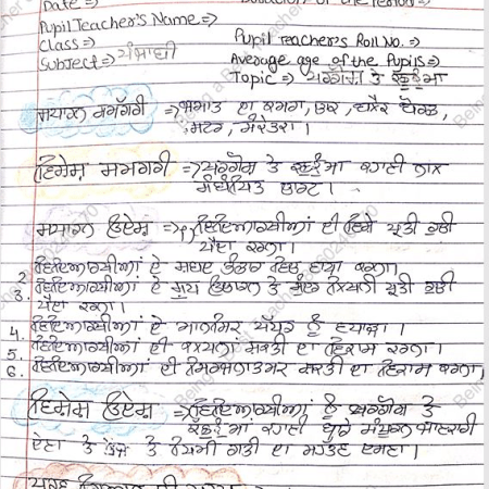 Punjabi Lesson Plan PDF (Punjabi Medium) - Image 1